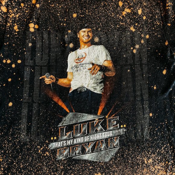 LUKE BRYAN BAND T-SHIRT ACID-WASHED SZ S ADULT - Picture 2 of 4